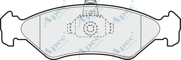 APEC BRAKING Комплект тормозных колодок, дисковый тормоз PAD882